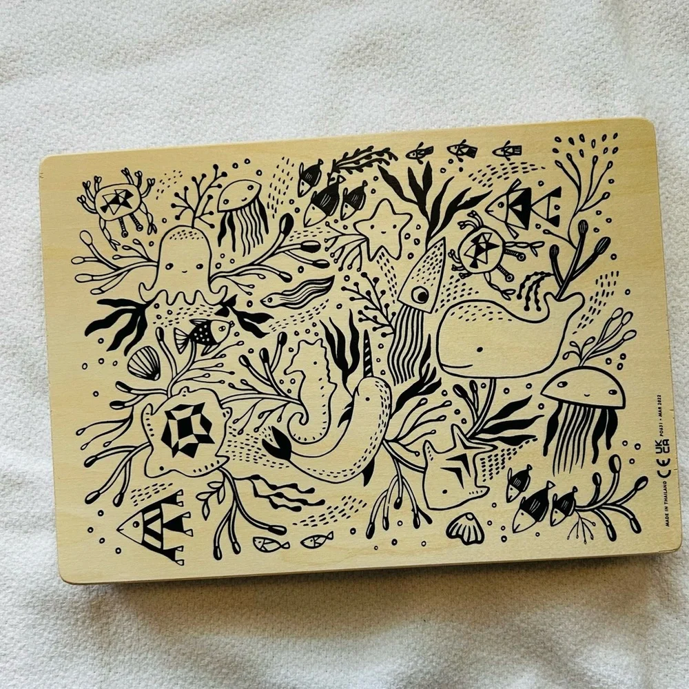 Wee Gallery Ocean Animals Wooden Tray Puzzle - Picture 5 of 5